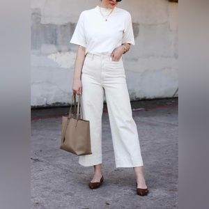 Wide leg cropped pants